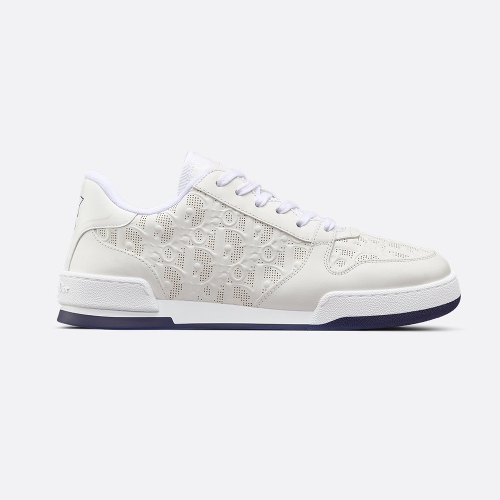 SOLD‼️Christian Dior - Dior One White Oblique Perforated Calfskin Womens Sneaker - Picture 4 of 14